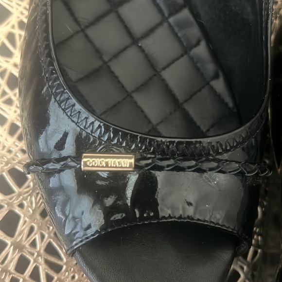 Cole Haan leather peep toes wedges - Picture 4 of 4